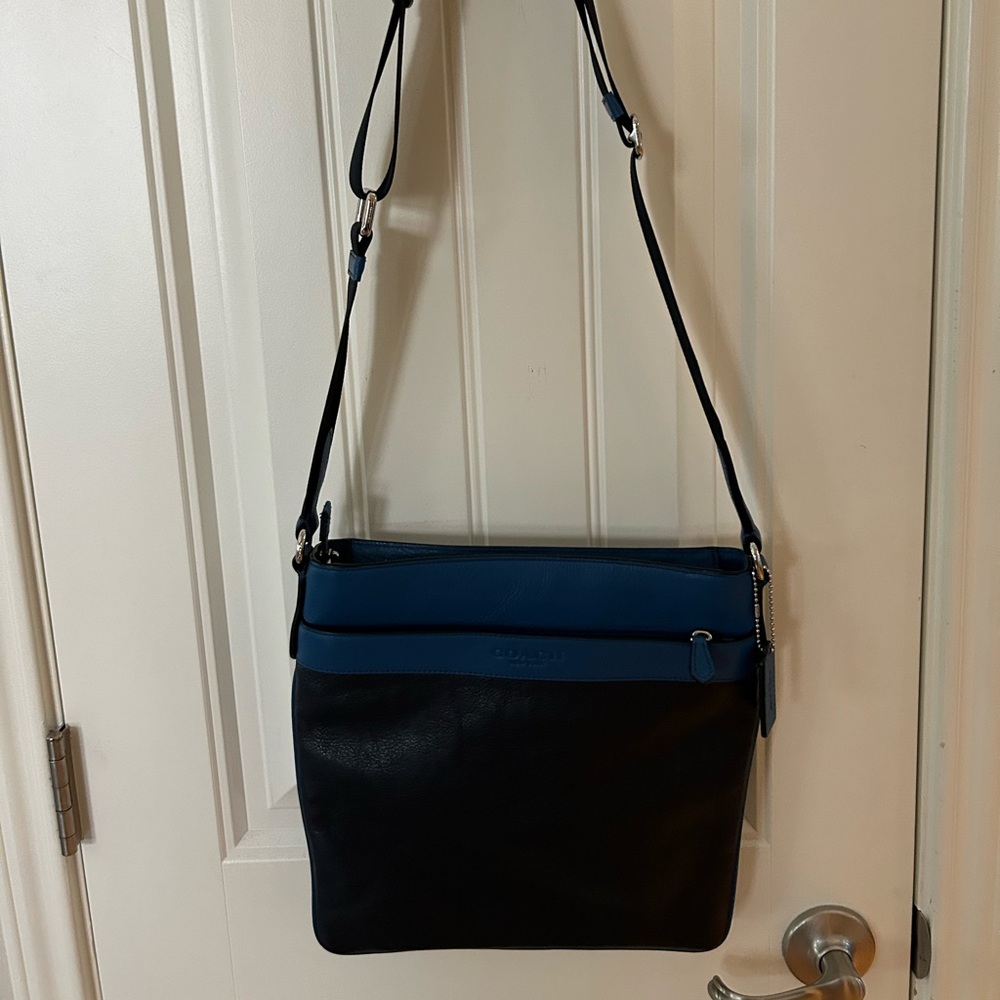 Coach Blue Leather Small Shoulder Bag